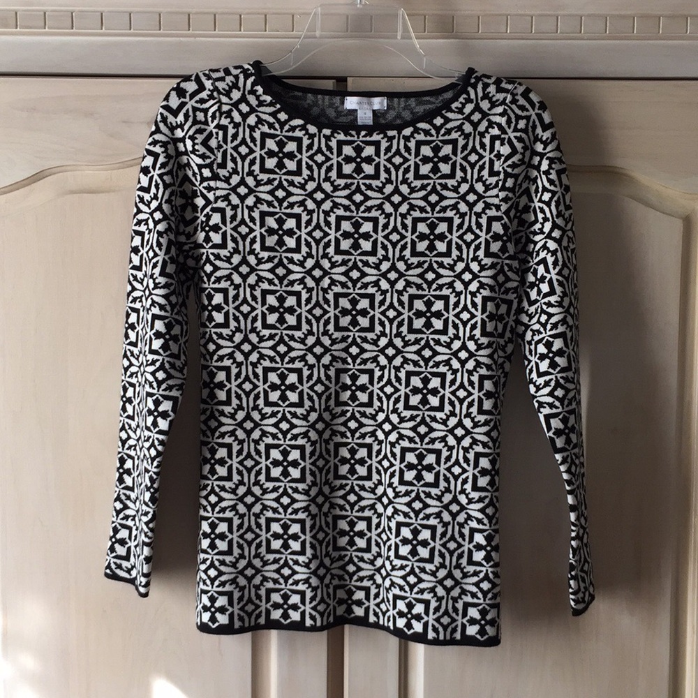 Geo patterned sweater